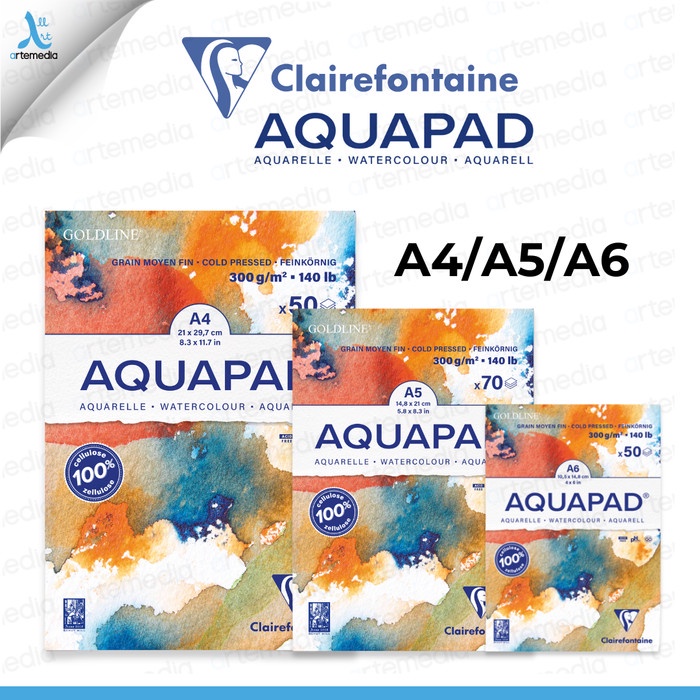 

Kertas Cat Air Clairefontaine Goldline Aquapad Watercolor Paper Pad