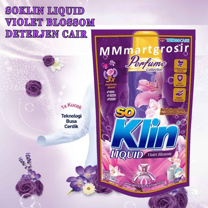 So Klin Liquid Softergent Violet Blossom Refill 1600 ml Pouch SoKlin 1600mL