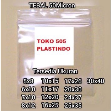 

Kantong Plastik Klip Snack PP Ziplock Tebal 0.5