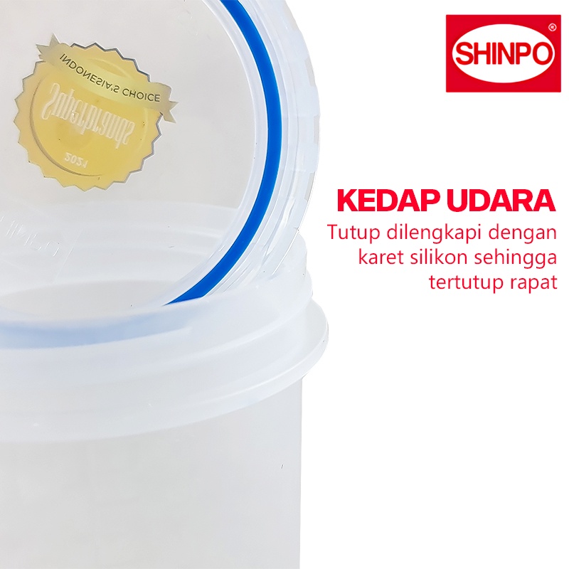 

SHINPO Toples Plastik Ukuran S 470 ML Tempat Cemilan Keep Food Storage Wadah Makanan SPO-SIP-352S