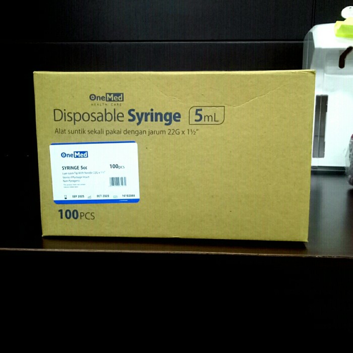 JTTOP" SPUIT / SYRINGE ONEMED 5ML /5CC PER BOX