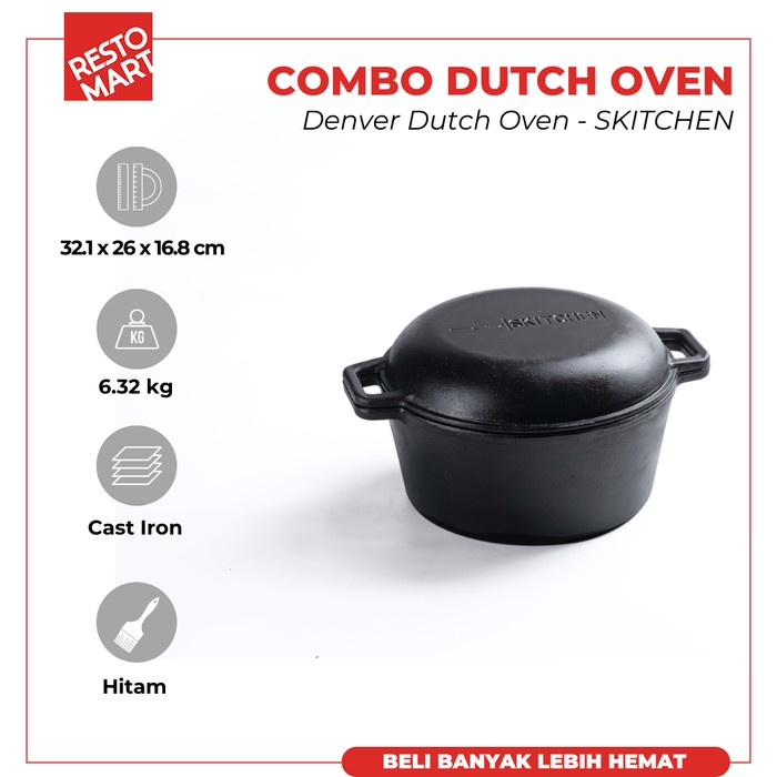 Combo Dutch Oven/Denver Dutch Oven SKITCHEN Cast Iron (2291110)