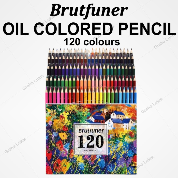 

BRUTFUNER Oil Base Color Pencil / Pensil Warna Set 120 Warna