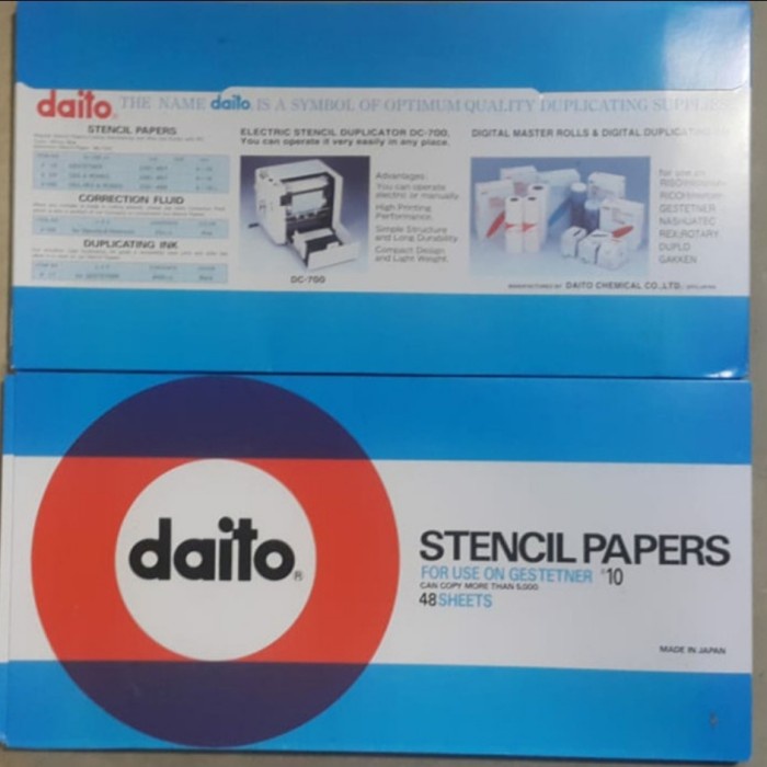 

Kertas Stensil DAITO / Stencil Paper 48 Sheet