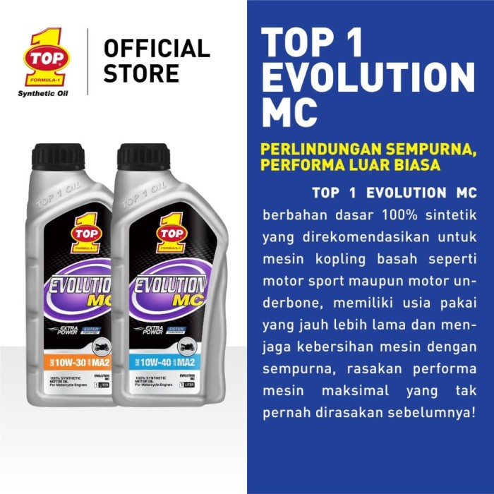 OLI TOP 1 TOP1 EVOLUTION MC ESTER SMOOTH 10W40 800ML SYNTHETIC