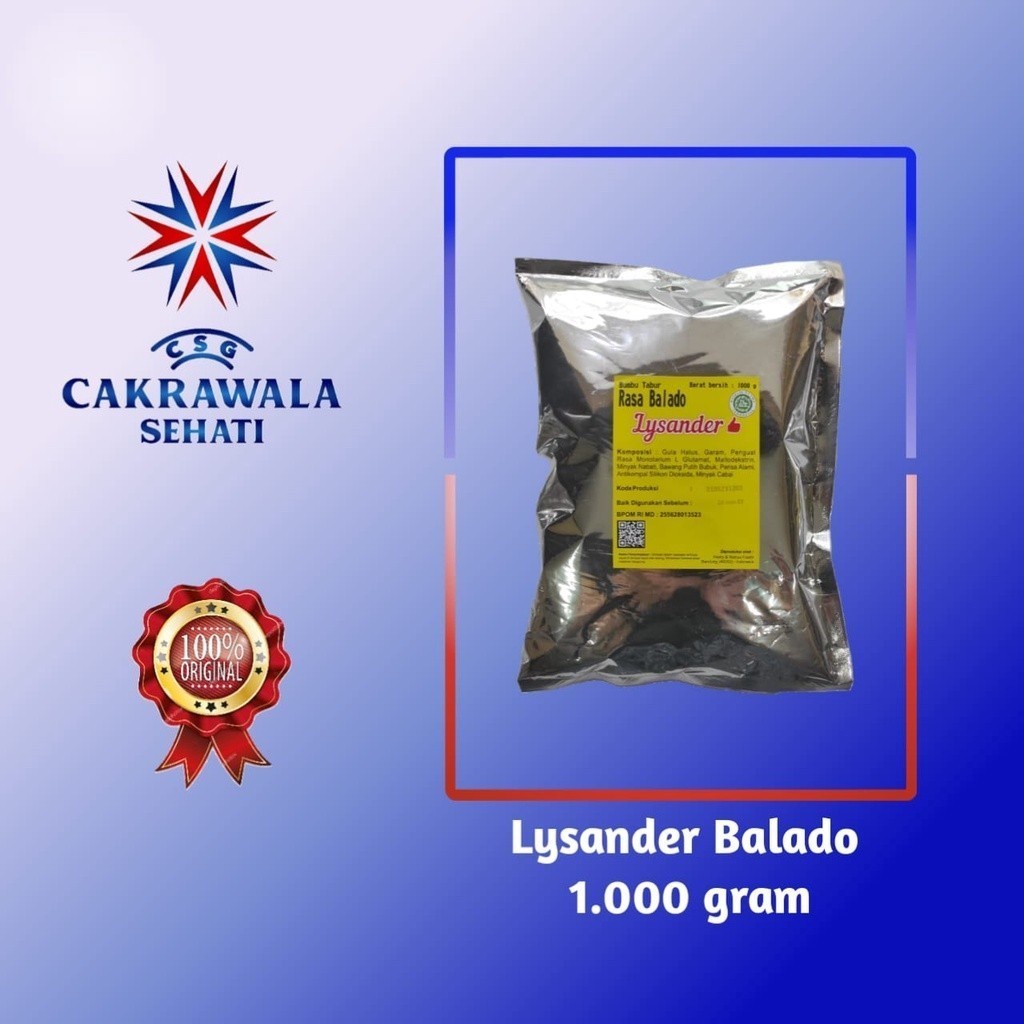 

HJE Lysander Bumbu Tabur Serbaguna Rasa Balado 1 kg