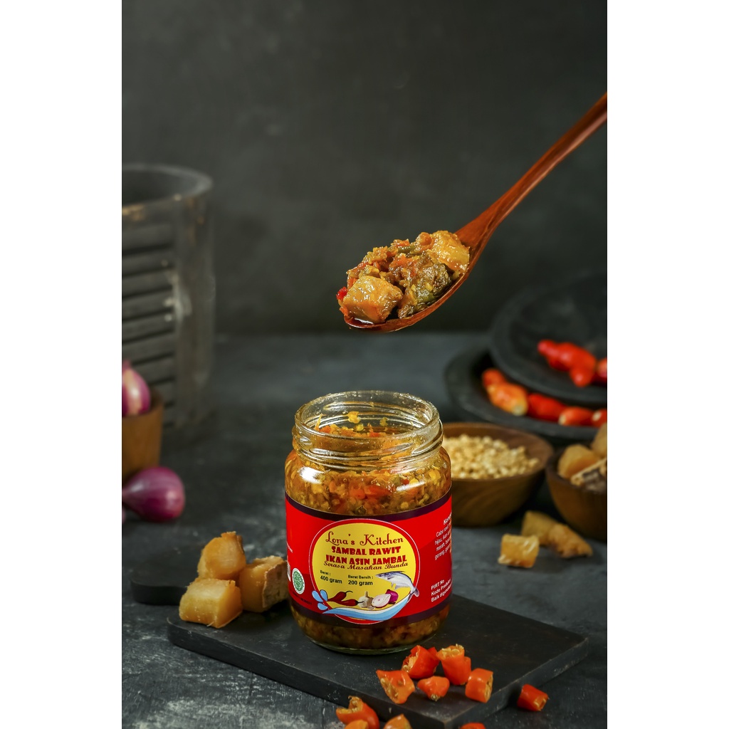 

HJE Sambal Rawit Ikan Asin Jambal berat 400gram berat isi 200gram