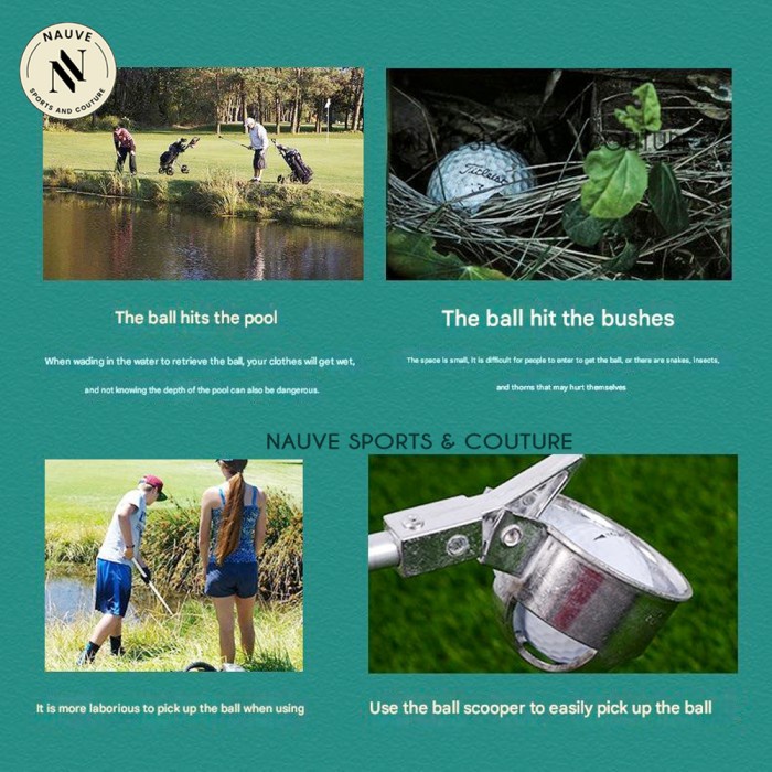 Harga Murah Golf Ball Picker Stick Pick Alat Bantu Pengambil Bola Extended 3x Maks 281cm