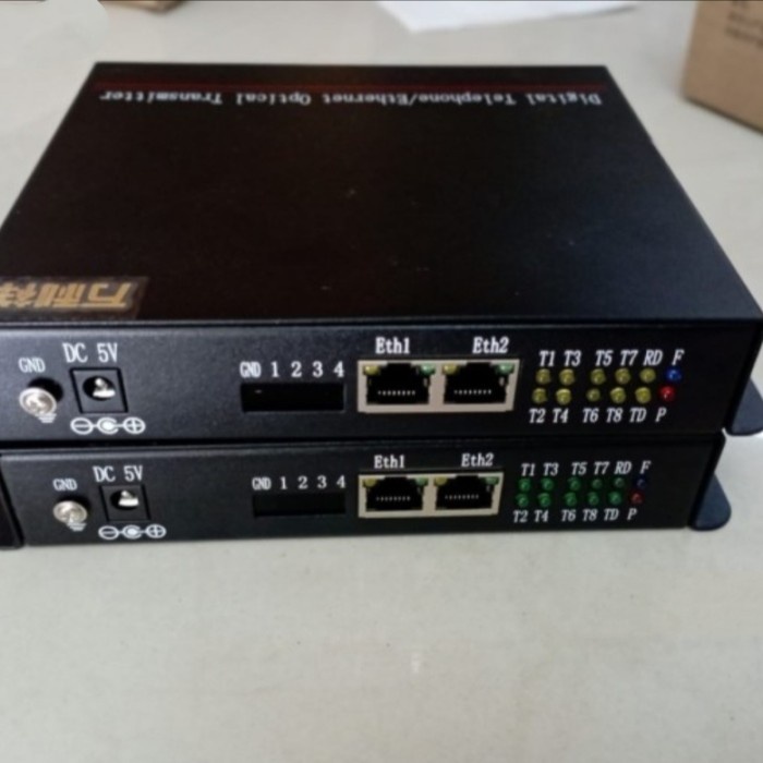 Konverter Telepon Rj11 to Fiber Optik 8Port / Extention