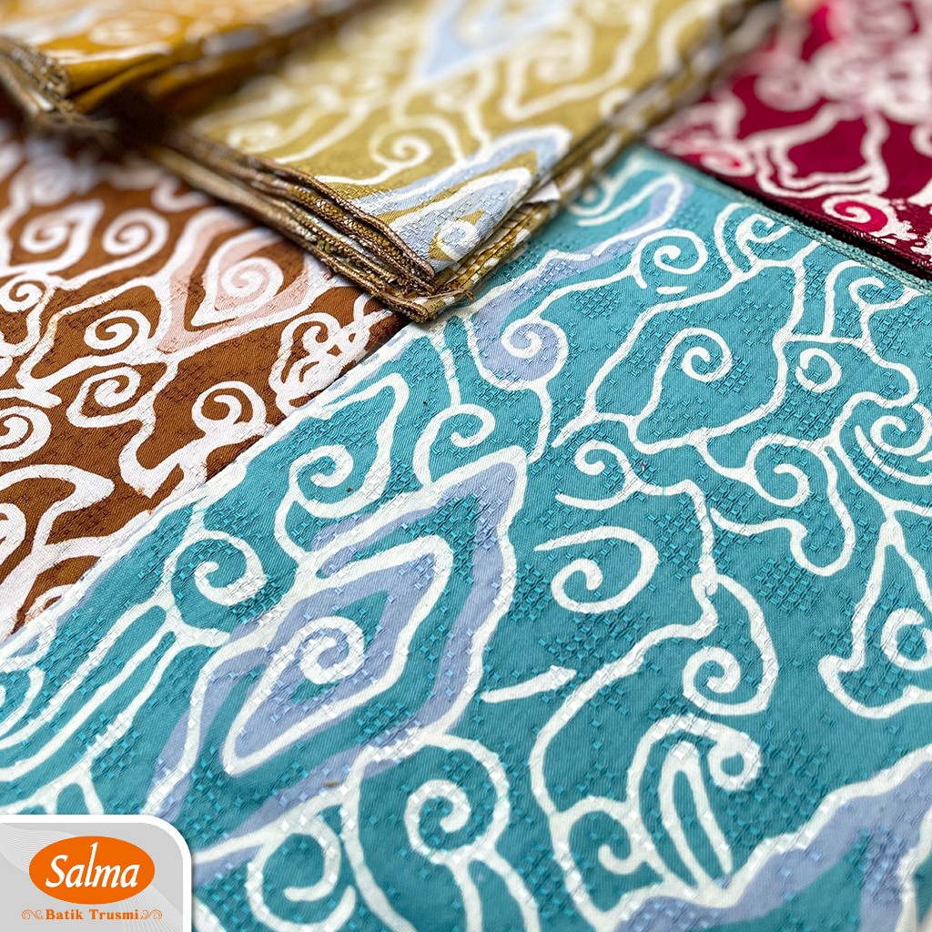 BATIK SALMA Syal Scarf Slayer Batik Mega Mendung Bahan Dobby