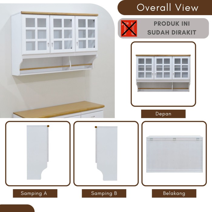 HEMAT Toraya Lemari Dapur Gantung / Lemari Dapur Atas / Rak Dapur / Wall Cabinet / Kitchen Cabinet