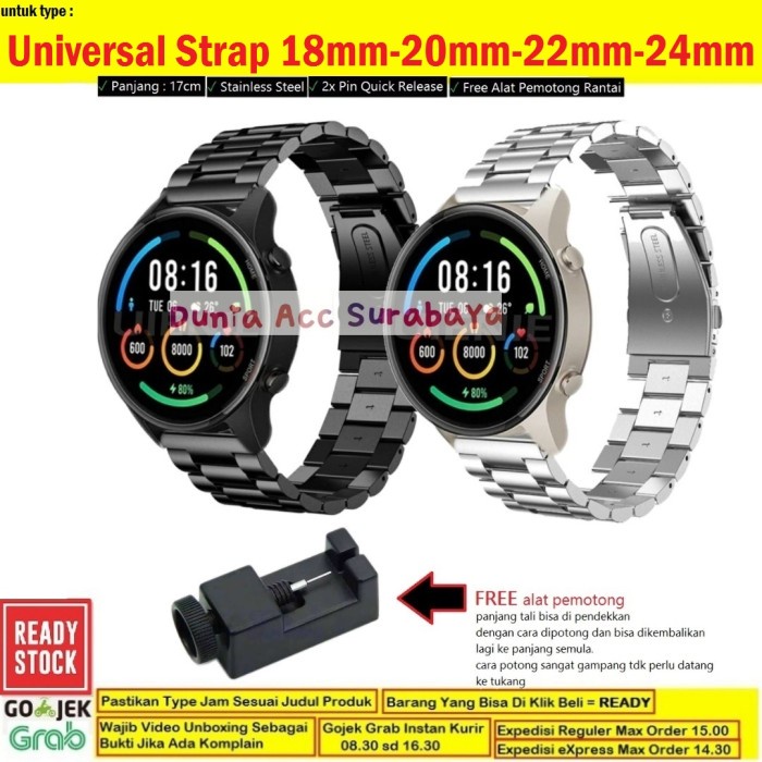 Stainless Steel Strap Quick Release 18Mm / 20Mm / 22Mm / 24Mm