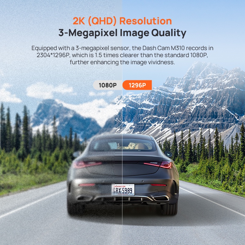2024 New 70mai Dash Cam M310 New 1296P Night Vision F2.0 Aperture 70mai M310 Car DVR 24H Parking Mon