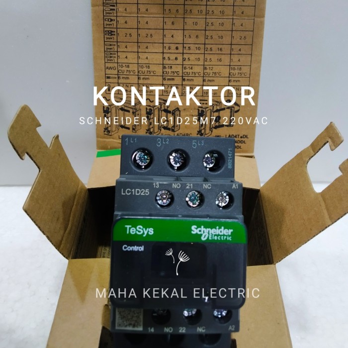 kontaktor Schneider lc1d25m7 220vac/kontaktor Schneider/kontaktor Schneider lc1d25M7