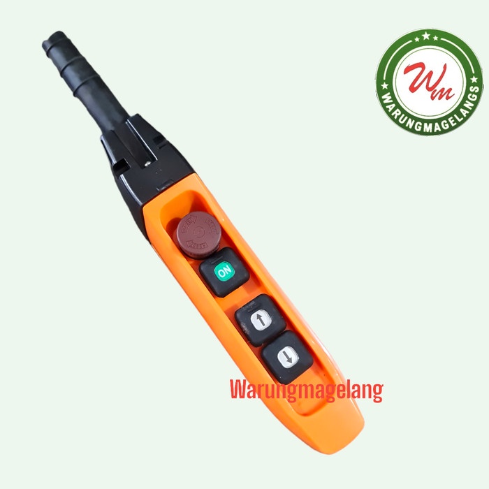 REMOTE CONTROL 3 tombol HOIST CRANE CONTROL PUSH BUTTON switching