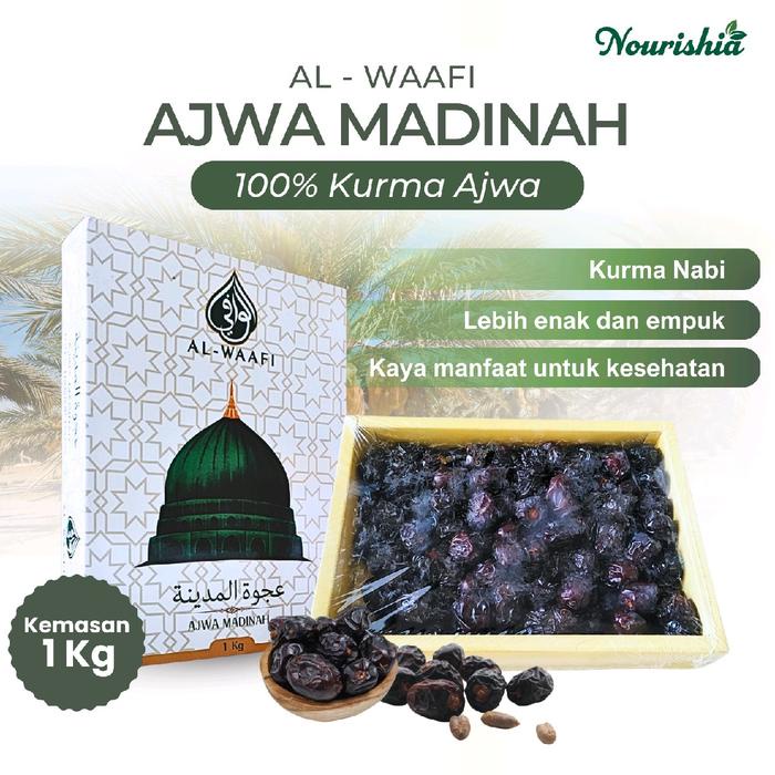 

Kurma Ajwa Madinah 1 kg Premium Al Waafi - Kurma Nabi