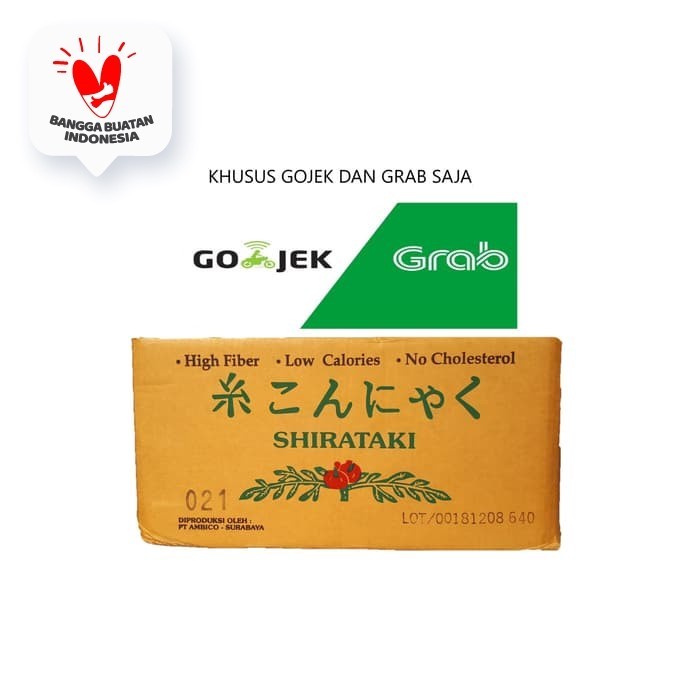

KHUSUS GRAB! KHUSUS GRAB/GOJEK Mie Shirataki - Wet Shirataki Noodle 1 DUS 25Pcs