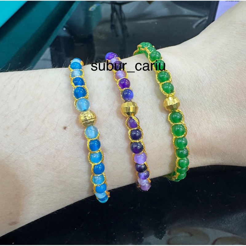 bracelet bali charm 8k boba shimer