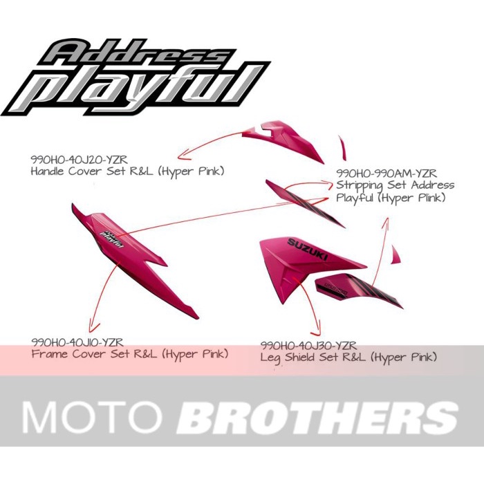 COVER BODY SET SUZUKI ADDRESS PLAYFUL Kode 1107