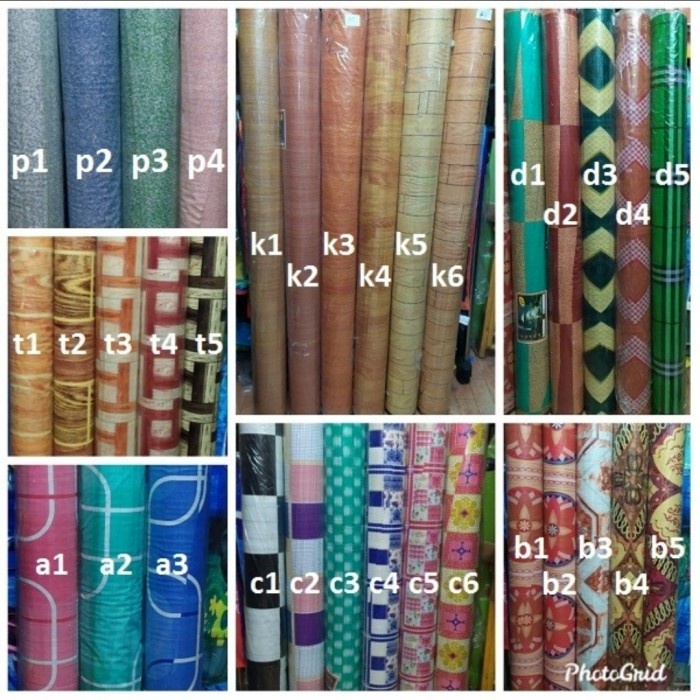 ADT- Karpet Lantai Plastik Vinyl Per Rol Motif Kayu Alas Taplak Meja Perlak