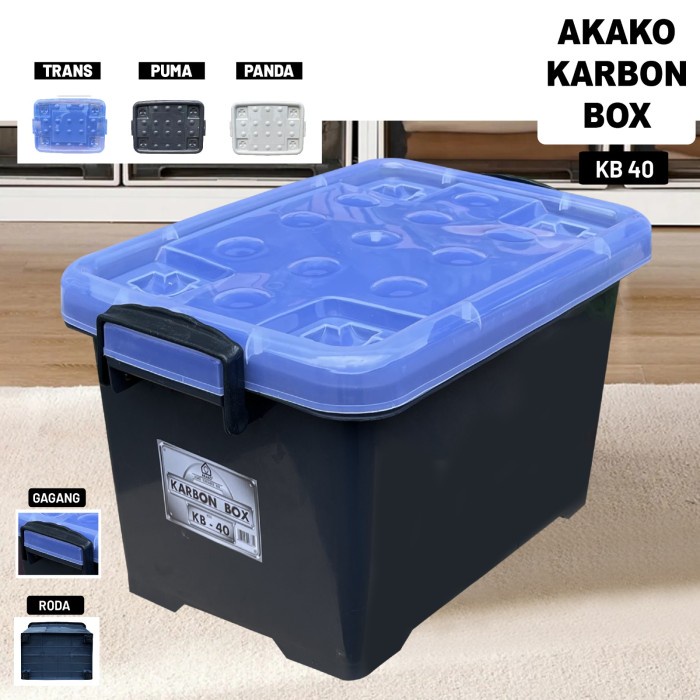 ADT- Container Box Akako Hongta seri PUMA khusus warna HITAM KB-40 35 Liter