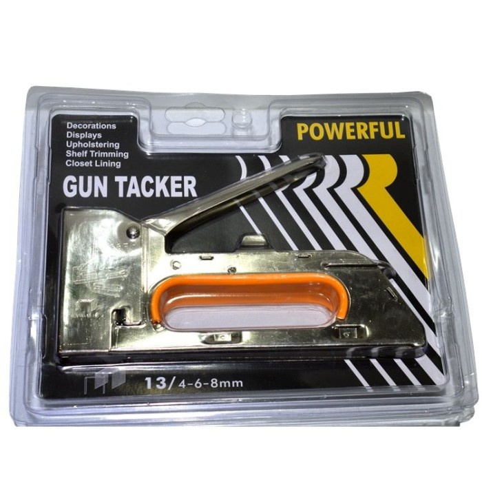 

iK! Gun Tacker Staple Staples Stapler Tembak Kertas Kayu Jok Motor 13/4-6-8mm