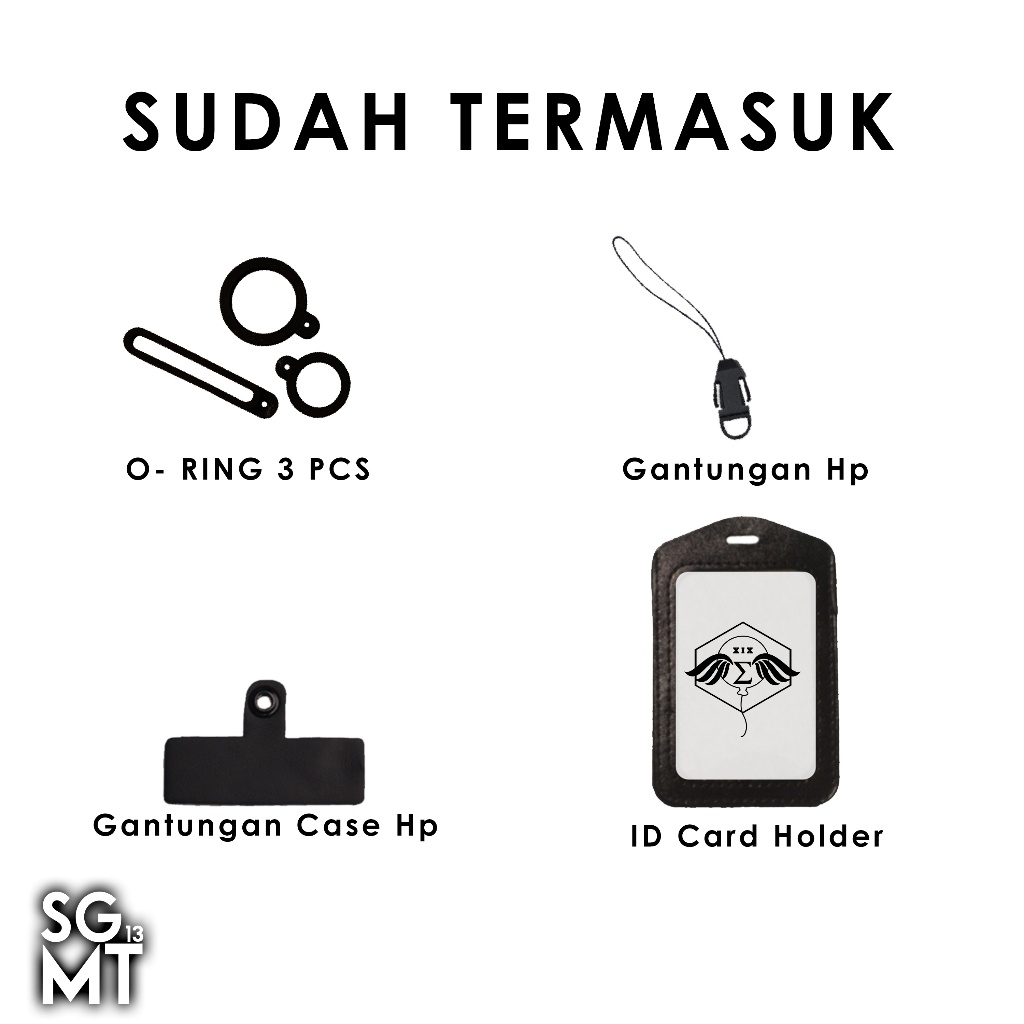 

iK! Lanyard Custom Nama 2cm Printing Full 2 Sisi termasuk card holder gantungan HP hanging wallet