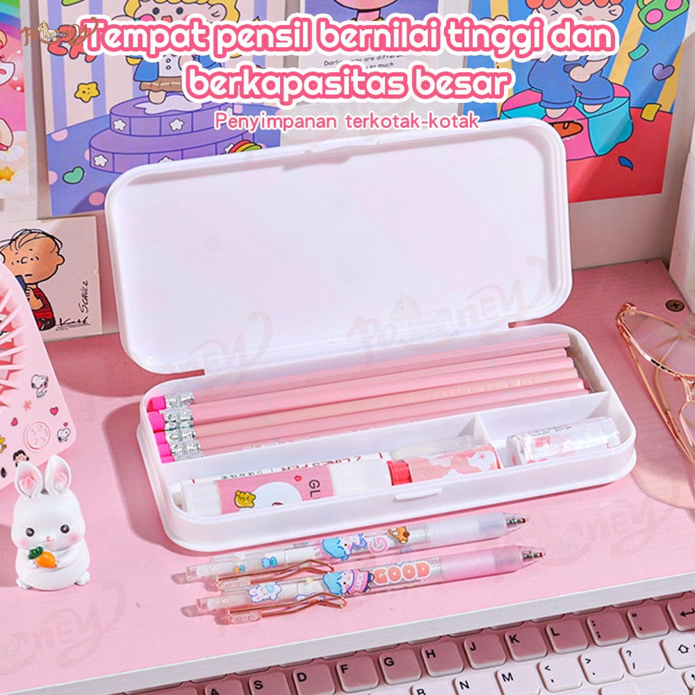 

iK! Poney DIY Deco Cream Set Kotak Pensil Tempat Pensil Korea Lucu Anak