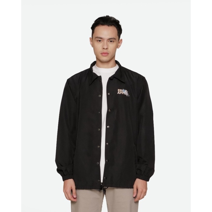 Outerwear Unisex Erigo Coach Jacket Japan Pride Black