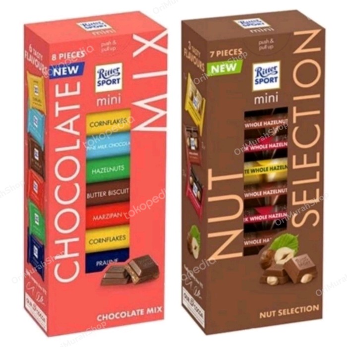 

Terlaris Ritter Sport Mini Nut Selection Chocolate Mix Coklat Box Rittersport Ready