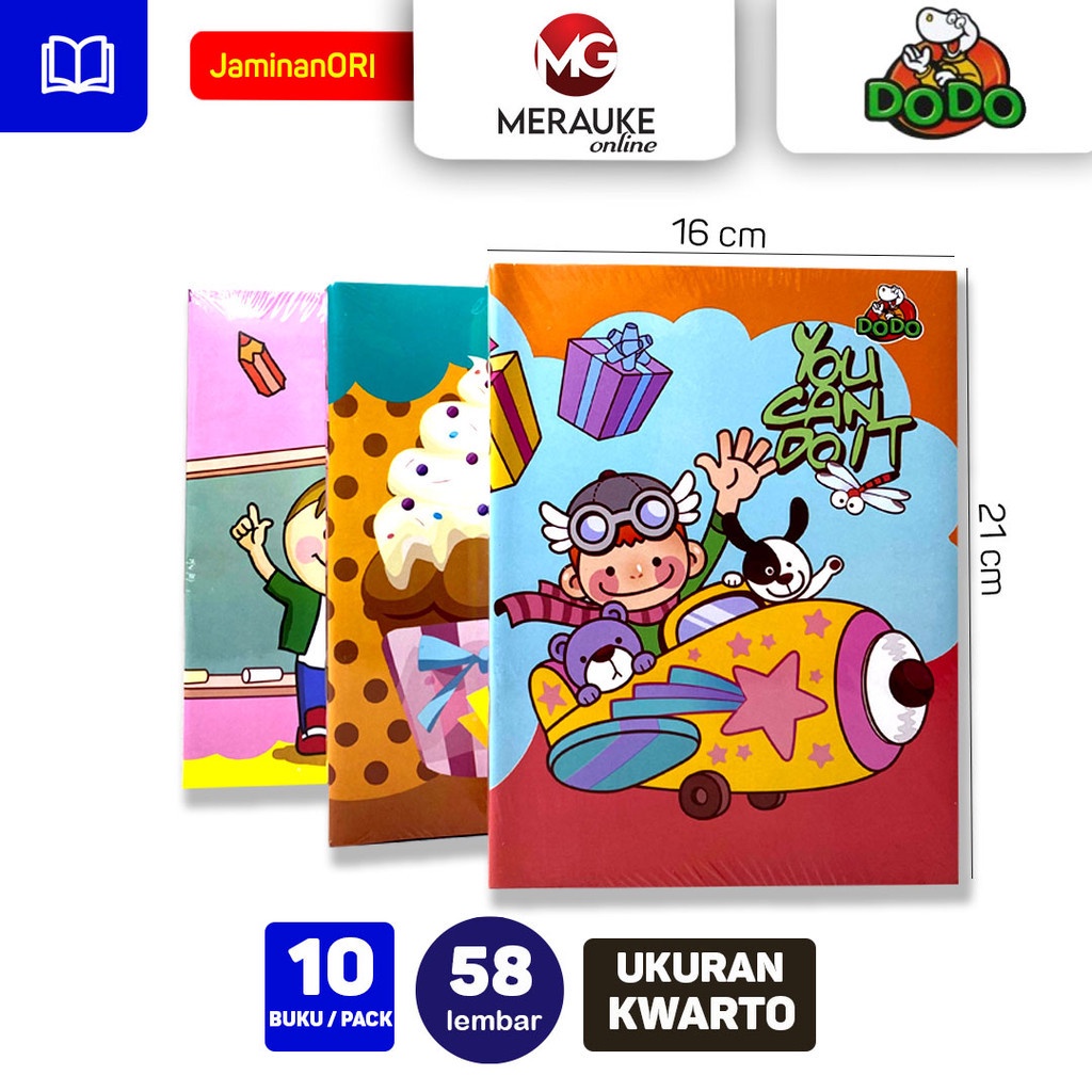 

IK! Buku Tulis DODO 58 Lembar (1 Pack isi 10 Buku)