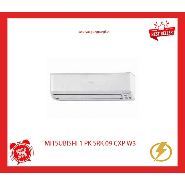 AC SPLIT MITSUBISHI 1 PK STANDARD SRK - 09CXP W3