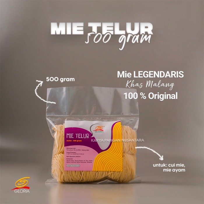 

Ready Mie Mentah Mie Pangsit Gloria Malang Mi Pangsit Mie Telur Aa 500Gr