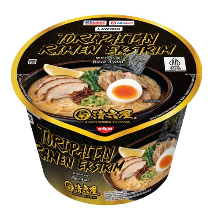 

Ready Nissin Ramen Seirock-Ya Jepang Mi Instan Toripaitan Ramen Extrim - 114Gr