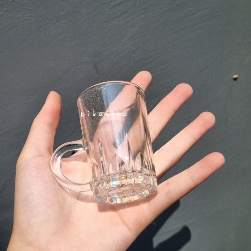 6 PCS GELAS SHOT GAGANG KECIL / SLOKI MINI GELAS AIR ZAMZAM Gelas Mini Gelas Kaca Kecil Gelas Imut