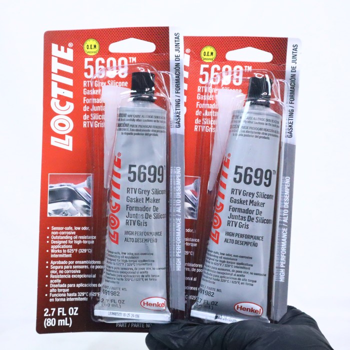 

DISKON LOCTITE 5699 RTV GREY SILICONE GASKET MAKER SEALER LEM SILIKON 80ML READYY