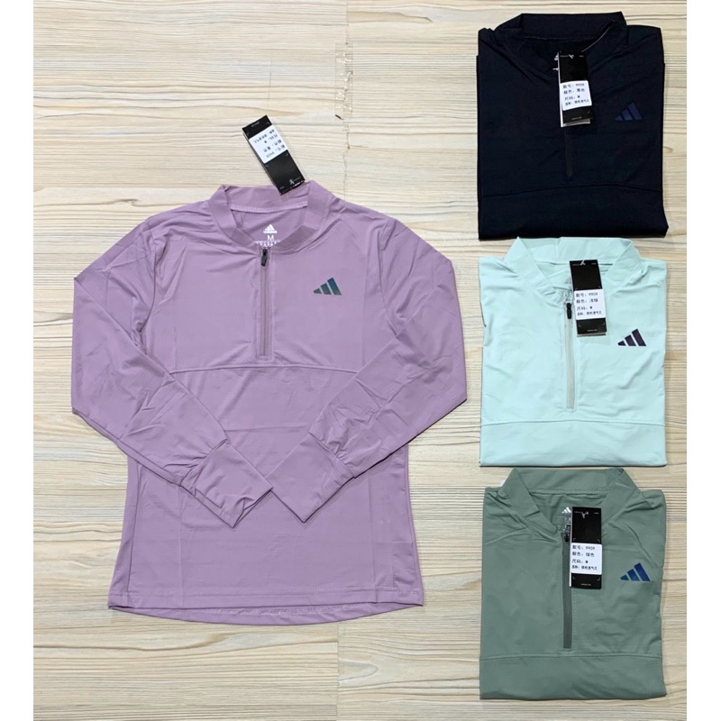 KAOS KERAH ZIPPER LENGAN PANJANG WANITA OLAHRAGA ADIDAS IMPORT PREMIUM RUNNING T-SHIRT POLO LADIES