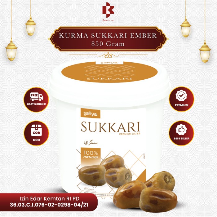 

HJK Kurma Sukari Kemasan Ember Al Qassim 850 Gr