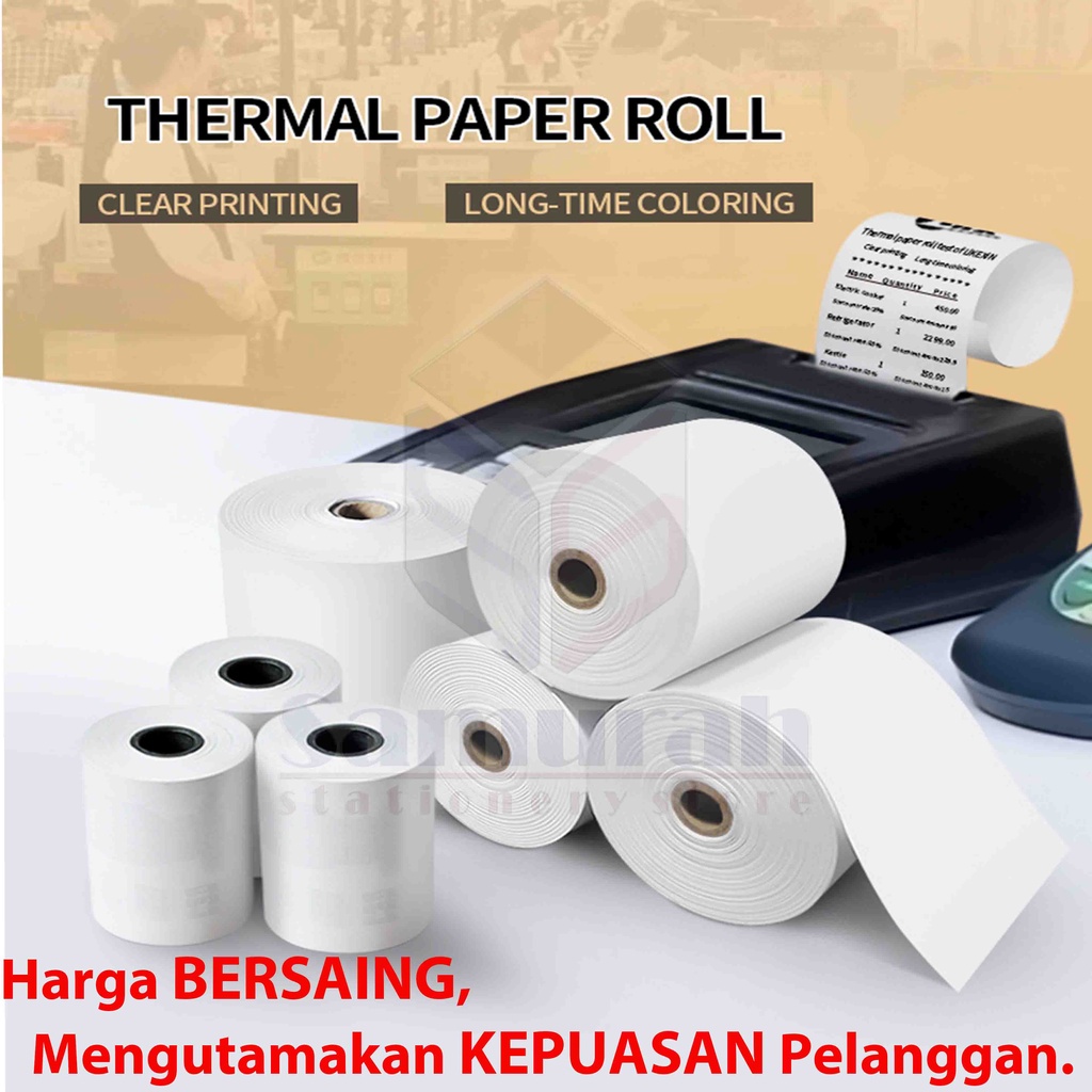 

IK! Kertas Thermal PaperPryns 58 x 40 mm / Struk Kasir Roll 58x40 Paper Prins / Kertas Rol Print