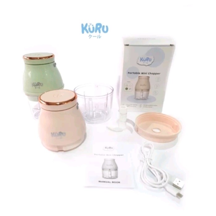 Kuru Baby Electric Portable Mini Chopper Blender Makanan Bayi Mpasi #Gratisongkir