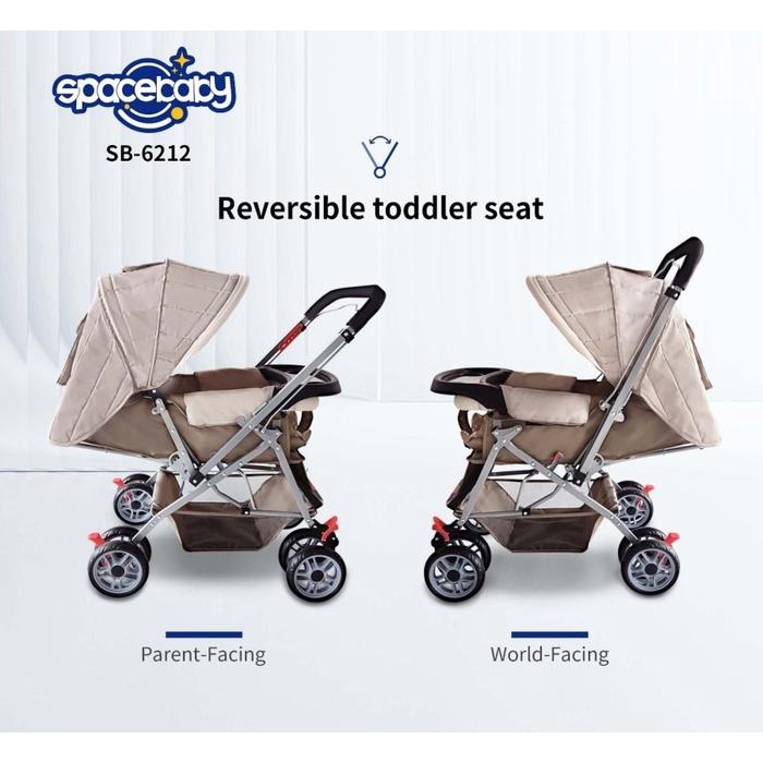 Terbaru Stroller Spacebaby Sb6212 Space Baby Sb 6212 Reversible Bayi Roda Dorong Cod