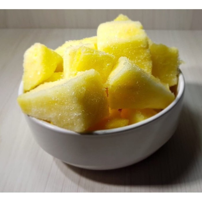 

HJK Buah Nanas Madu Kupas Segar Manis Dikemas Beku dalam Box Foodgrade