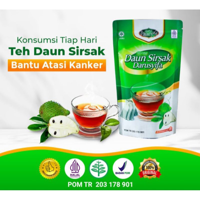 

( PROMO ) Teh Celup Daun Sirsak Darusyifa Herbal Kanker Tumor BEST SELLER