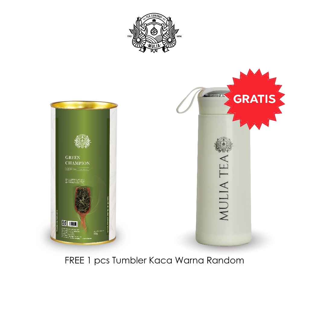 

( PROMO ) Green Champion - Mulia Tea - Specialty Tea (isi 1 kaleng 50gr) BEST SELLER