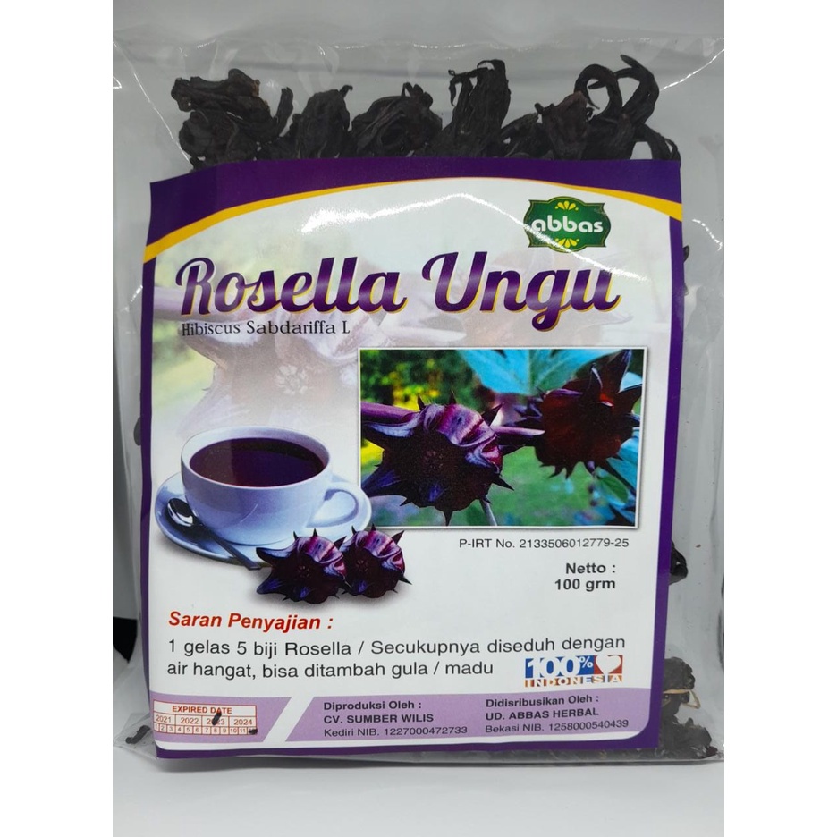 

( PROMO ) Teh Bunga Rosela Ungu abbas 100gram BEST SELLER