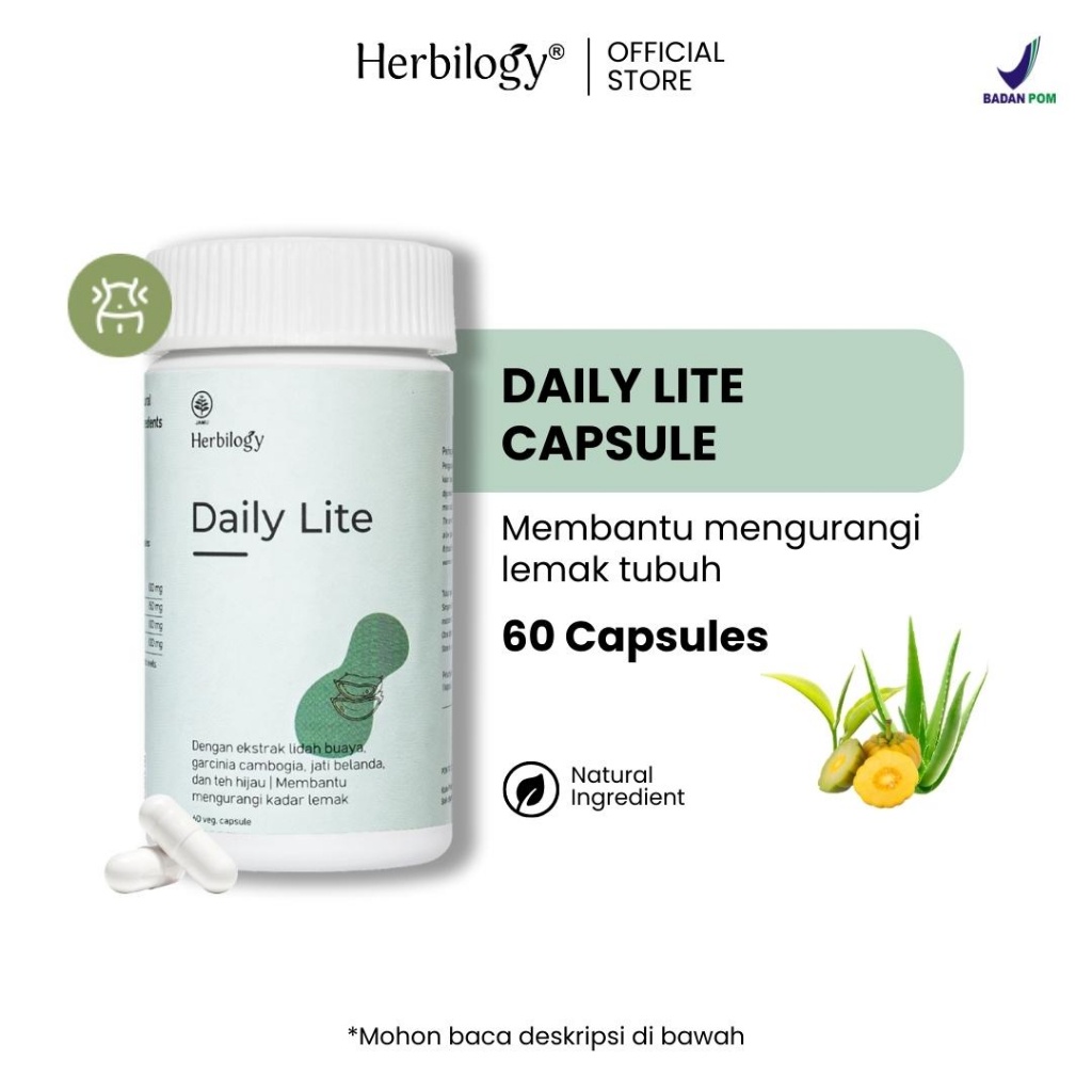 

( PROMO ) Herbilogy Daily Lite (Slimming Capsule) - 60 capsule BEST SELLER