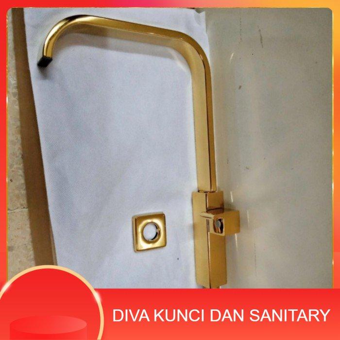Kran Cuci Piring Gold Kuningan Kotak Minimalis/Kran Meja/Wastafel Gold Air Wastafel Air Wastafel