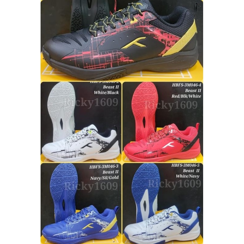 Sepatu Badminton HUNDRED BEAST II / Sepatu HUNDRED BEAST 2 (X-Cushion - The Comfort Quotient) -