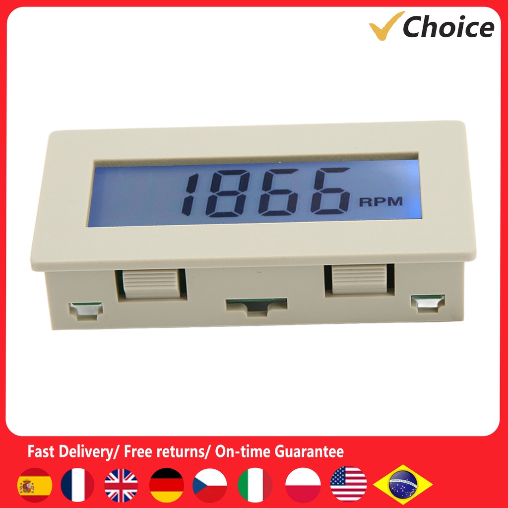 Tachometer Motor Tachometer 10 to 9999 LCD Display Accurate Measurement RPM Tachometer with Hall Sen