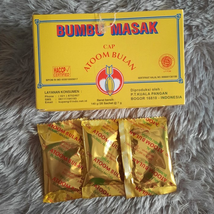 

HJK Bumbu Masak Cap Atoom Atom Bulan 140g (1bx isi 20sachet)